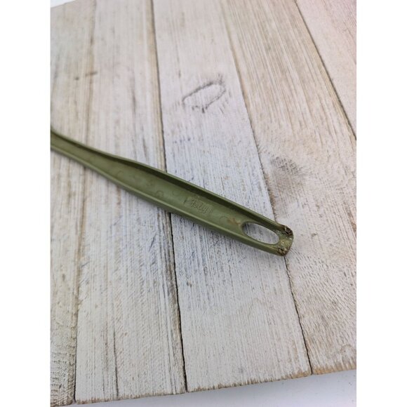 Vintage Foley #2 Olive Green Nylon Plastic Slotted Spoon 11" - Picture 6 of 7